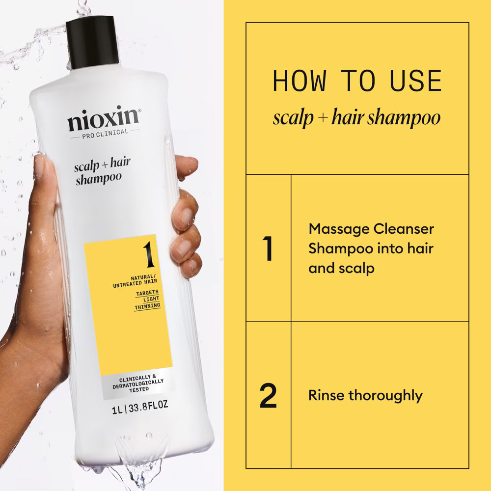 Nioxin System 1 Scalp + Hair Shampoo 1000ml