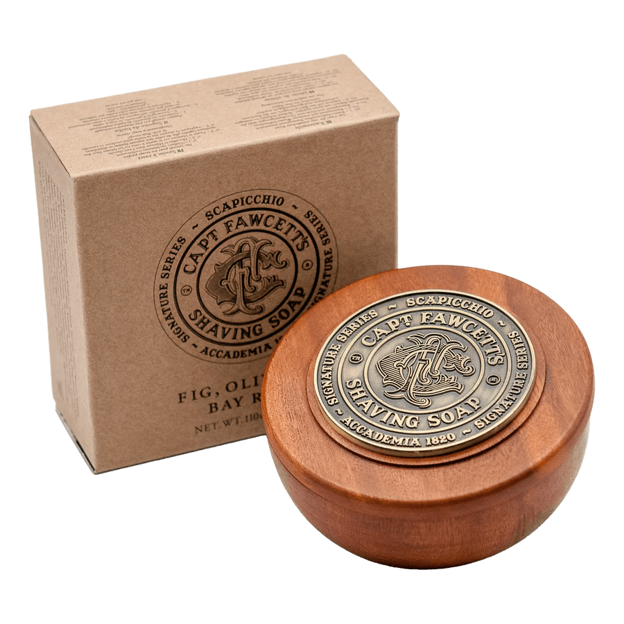 Captain Fawcett Scapicchio Shaving Soap Wooden Bowl 110 g - Barbersåpe - Pure·Men