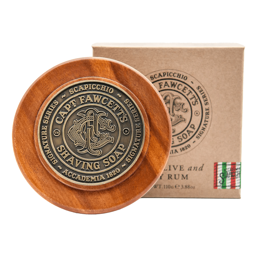 Captain Fawcett Scapicchio Shaving Soap Wooden Bowl 110 g - Barbersåpe - Pure·Men