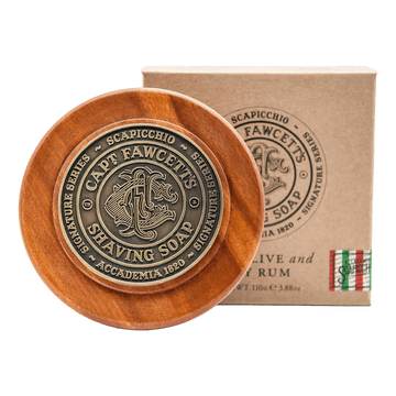Captain Fawcett Scapicchio Shaving Soap Wooden Bowl 110 g - Barbersåpe - Pure·Men