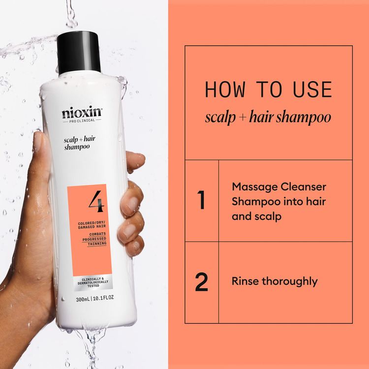 Nioxin System 4 Scalp + Hair Shampoo 300ml - Sjampo / Shampoo - Pure·Men